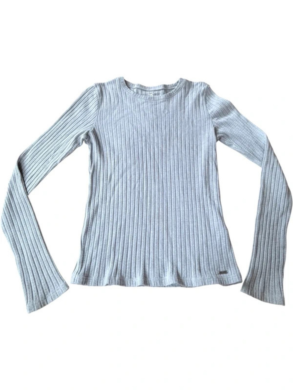 Hollister long-sleeve ribbed crew neck top Size M 2151